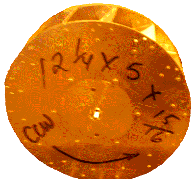 Backward incline wheel CCW